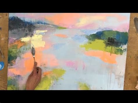 Abstract Landscape easy, Acrylic painting, for beginners - YouTube