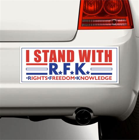 RFK Jr for President Bumper Sticker Unique Message rights, Freedom, Knowledge Show Your Support ...