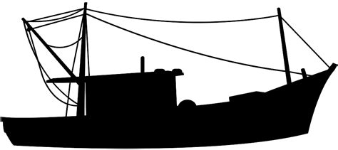 Fishing Boat Silhouette | Free vector silhouettes