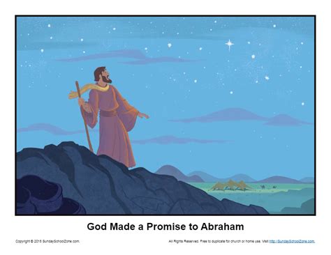 God Made a Promise to Abraham Story Illustration