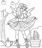 Disegno di Fata Del Giardino Da Colorare  Disegni E sketch template