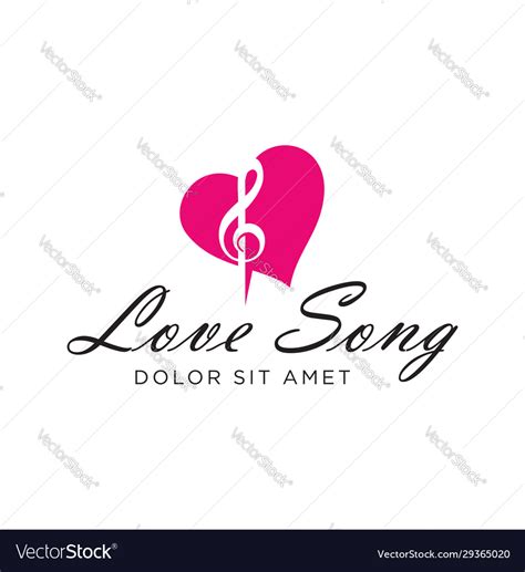 Love song logo design stock Royalty Free Vector Image