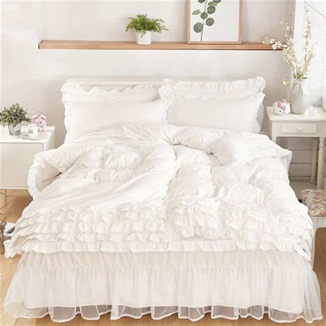 Bed & Bath – White – Solid Contrast Lace – From 37 USD | Lace sheets ...