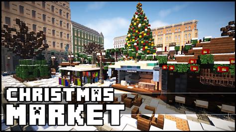 Minecraft - Christmas Market (Christmas Inspiration) - YouTube