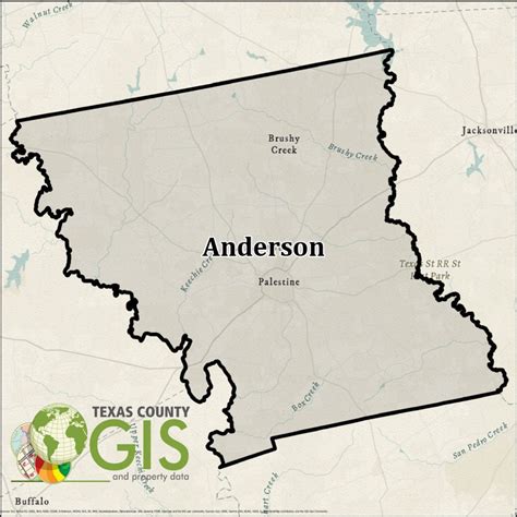 Anderson County GIS Shapefile and Property Data - Texas County GIS Data