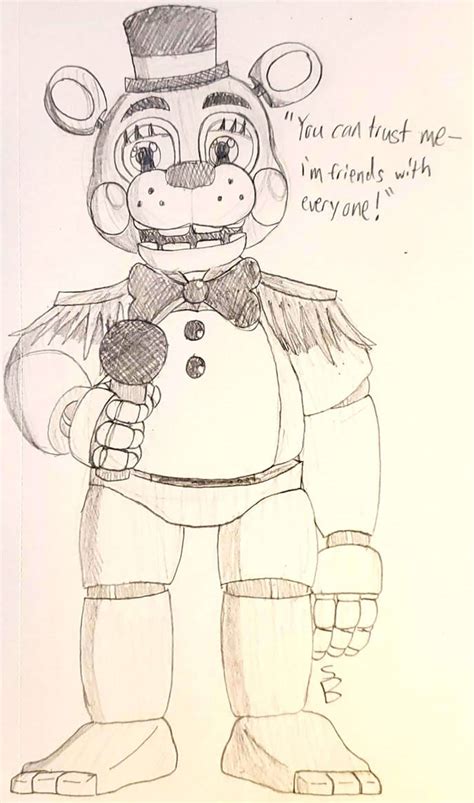 Toy Freddy Sketch by SniperBon on DeviantArt