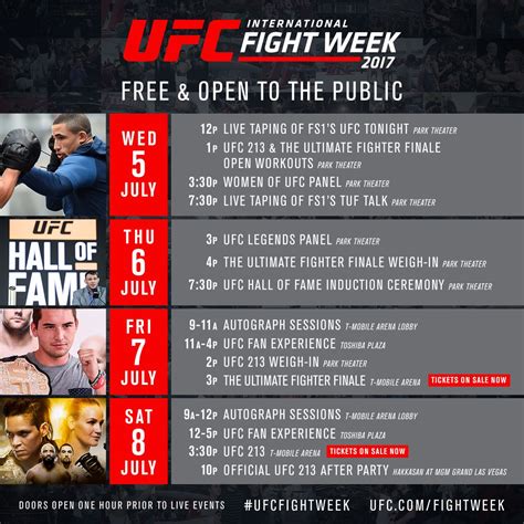 UFC unveils packed International Fight Week schedule of events in Las ...