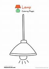 Lamp Coloring Pages For Kids  Art & Craft sketch template