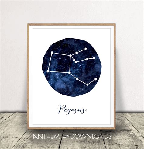 Pegasus Constellation Art Print Zodiac Decor Astrology - Etsy