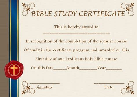 10+ Bible Study Certificate Templates: Useful to Present on Completion ...