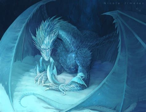 'Ice Dragon' by Nicole Jiménez : ImaginaryDragons Snow Dragon, Ice ...