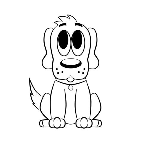 How To Draw A Cartoon Dog - Draw Central | Cartoon dog drawing, Dog coloring page, Dog drawing