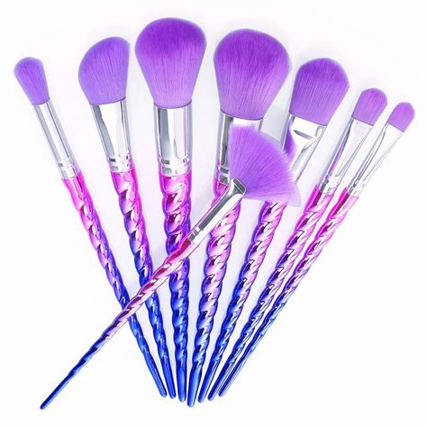 New 8 Piece Purple And Pink Unicorn Makeup Brush Set | Unicorn makeup brushes, Unicorn makeup ...