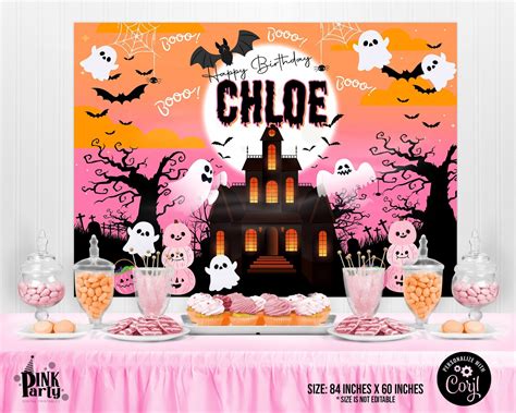 HALLOWEEN PARTY Backdrop Printable Template Kids Birthday - Etsy