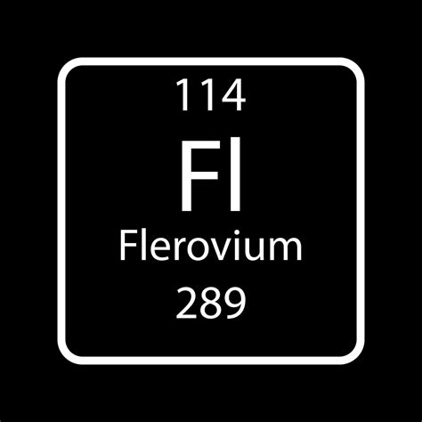 Flerovium symbol. Chemical element of the periodic table. Vector illustration. 12066855 Vector ...