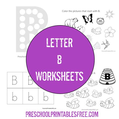 Preschool Letter B Worksheets (free printable) – Free Preschool Printables