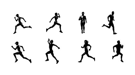 vector illustration of running athlete silhouette 38010726 Vector Art ...