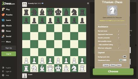 Titanium Cheats chess extension - Opera add-ons