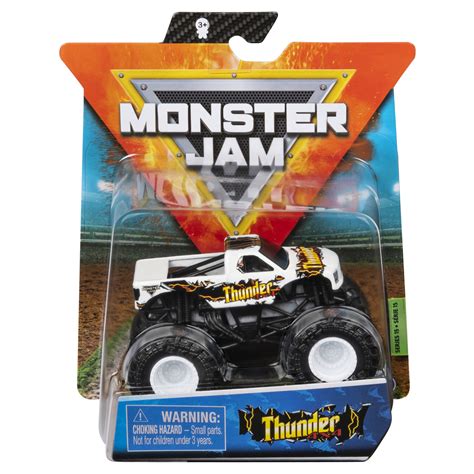 Monster Jam, Official Thunder 4x4 Monster Truck, Die-Cast Vehicle ...