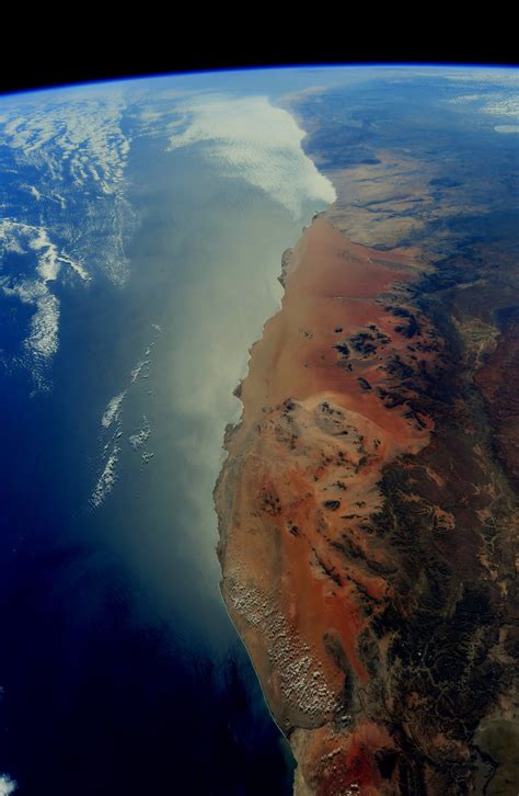 The Skeleton Coast of the Namib Desert photographed by Ricky Arnold aboard the ISS : r/AerialFans