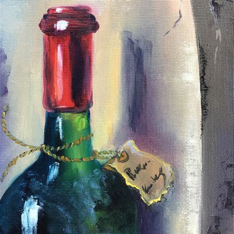 Wine Painting Grapes Original Art Still Life Oil Painting | Etsy