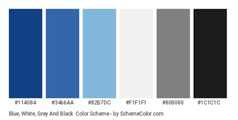 Blue, White, Grey And Black Color Scheme » Black » SchemeColor.com