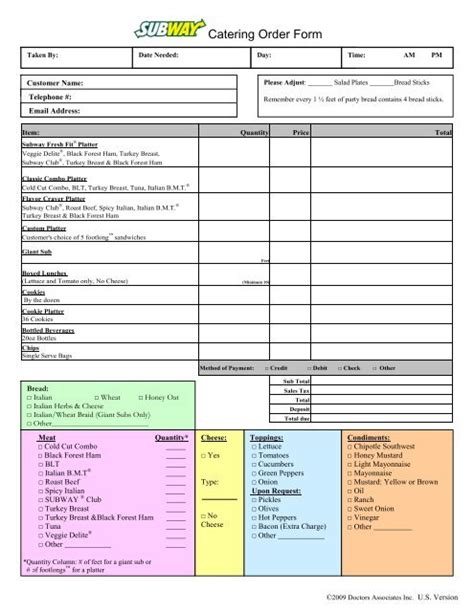 Catering Order Form - Goodwill