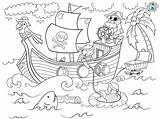 Pirates Coloring Page  Treasure Hunt 4 Kids sketch template