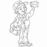 Mailman Coloring Pages sketch template