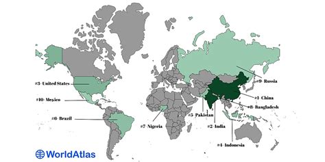 The 10 Most Populated Countries In The World - WorldAtlas