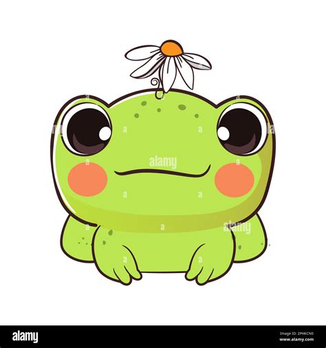 Cute baby frog in cartoon style. Vector Stock Vector Image & Art - Alamy