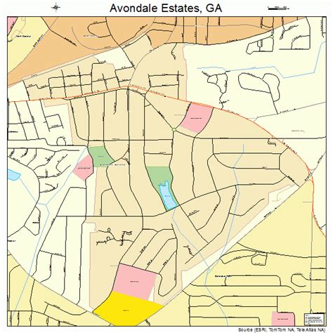 Avondale Estates Georgia Street Map 1304644