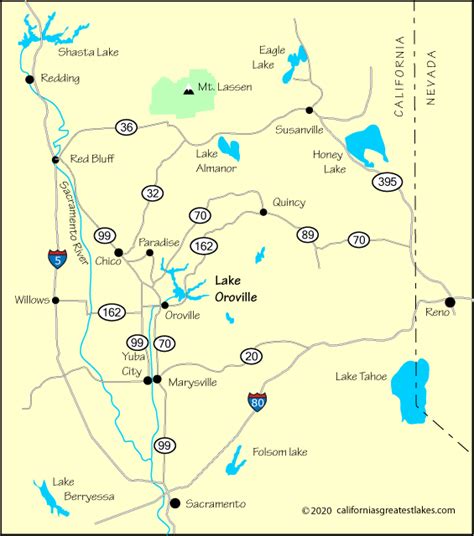 Lake Oroville Directions