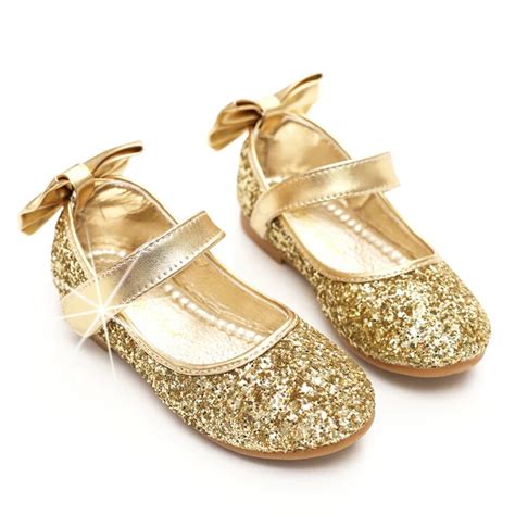 2018 Children Princess Glitter Sandals Kids Girls Wedding Shoes Square Heels Dress Shoes Party ...