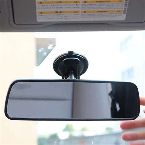 Car Rear Mirror Interior Rear View Mirror With PVC Sucker Rearview Mirror Auto Convex Curve Car ...