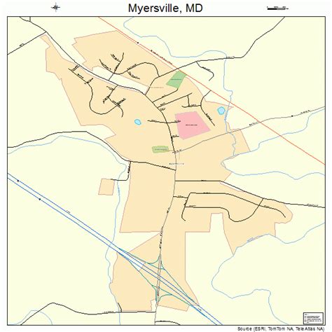 Myersville Maryland Street Map 2454875