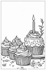 8 cupcake coloring Pages Free PDF & PNG Printables sketch template