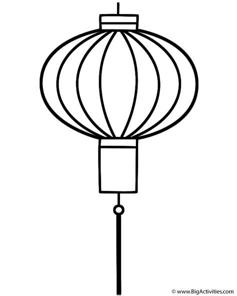 Chinese Lantern - Coloring Page (Chinese New Year)