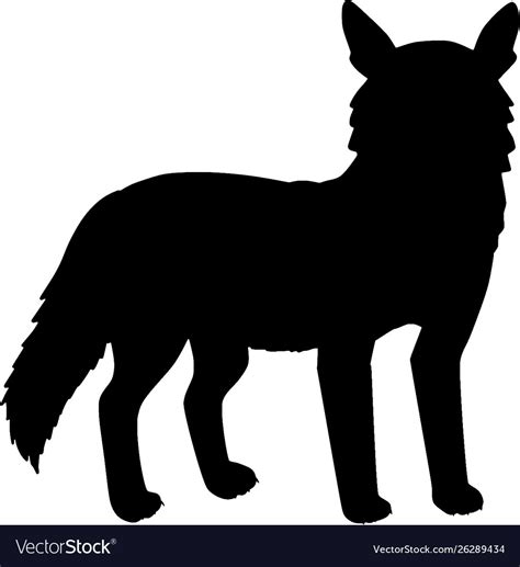 Coyote animal silhouette Royalty Free Vector Image