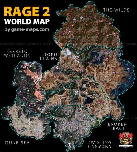 Full Rage 2 World Map | game-maps.com