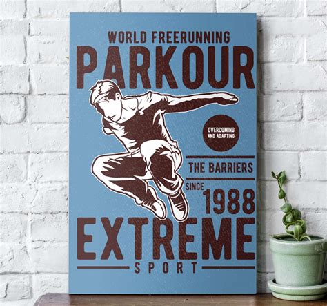 Vintage Parkour poster print - TenStickers