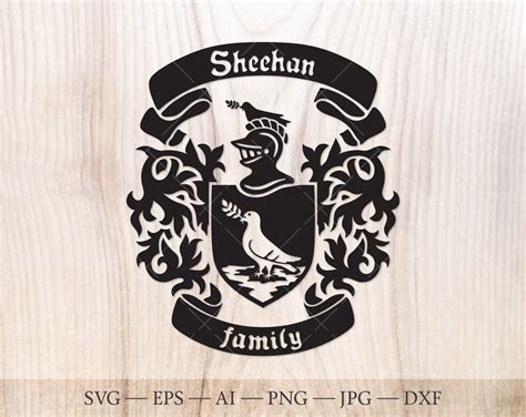 Escudo de la familia Sheehan. Escudo de armas svg. Escudo - Etsy España