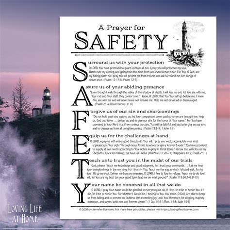 Prayer for Safety in the Midst of Danger - Loving Life at Home