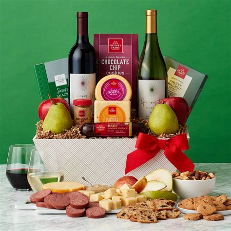 Deluxe Fruit & Wine Gift Basket | Hickory Farms