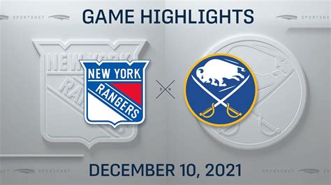 NHL Highlights | Rangers vs. Sabres - Dec 10, 2021 - YouTube