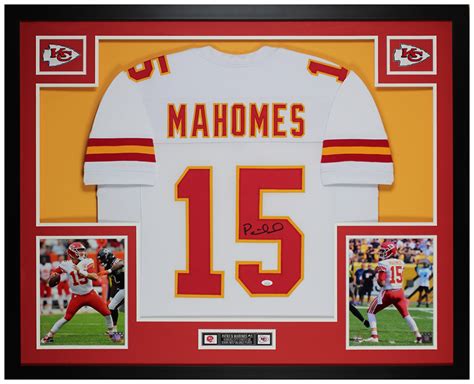 Patrick Mahomes Signed 35x43 Custom Framed Jersey (JSA COA) | Pristine ...