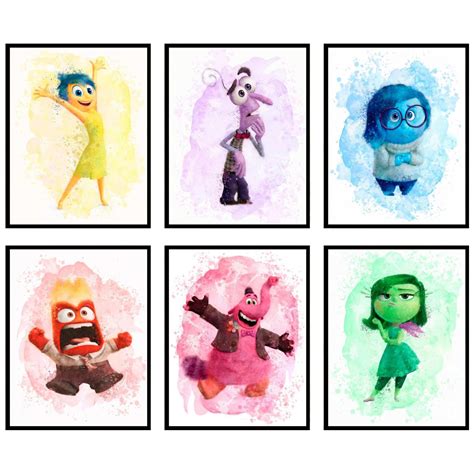 Buy BigWigPrints Inside Out - Inside Out Characters Joy Sadness Fear Anger Disgust Bing , Inside ...