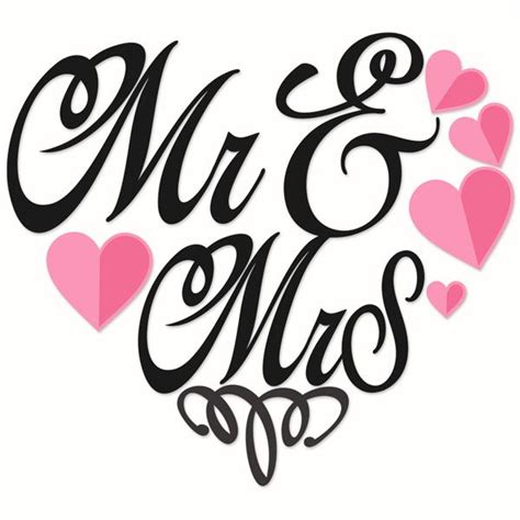 Mr. and Mrs.Wedding Cuttable Designs | Wedding vector art, Hand ...