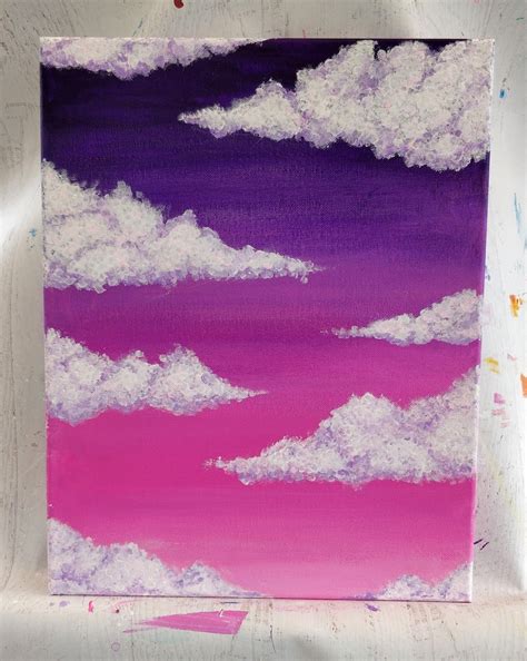 How To Paint Clouds With Acrylic Paint the Easy Way! | Feeling Nifty