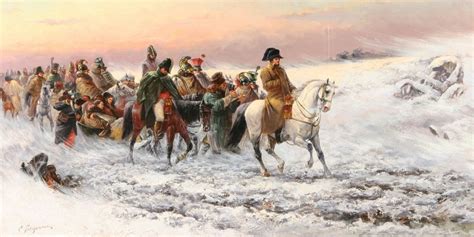 Pjotr STOJANOW Napoleon's Retreat from Moscow, artwork on the Marketplace - Artprice.com